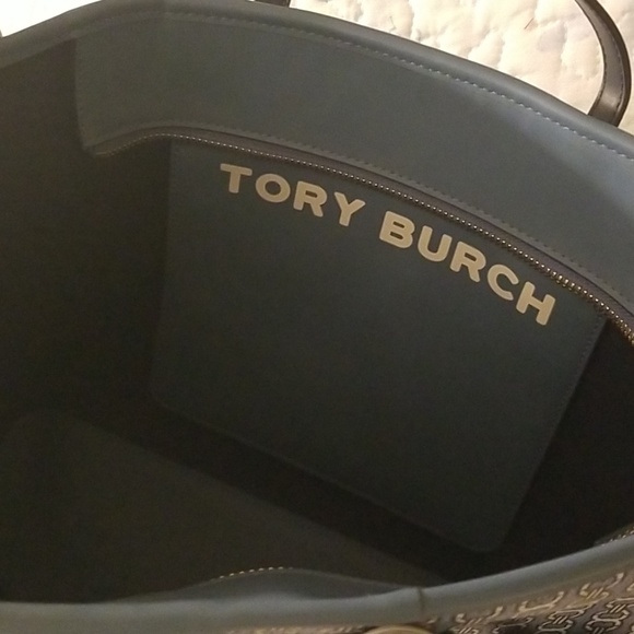 Tory burch Blue Gemini link tote Canvas - Picture 10 of 13